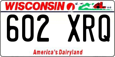 WI license plate 602XRQ