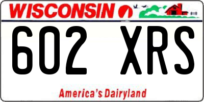 WI license plate 602XRS