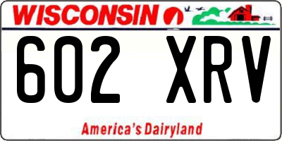 WI license plate 602XRV