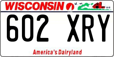 WI license plate 602XRY