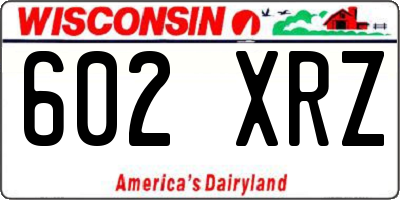 WI license plate 602XRZ
