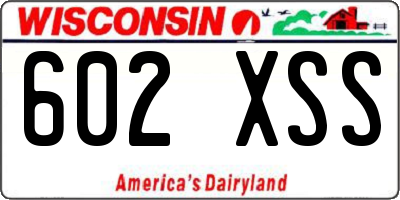 WI license plate 602XSS