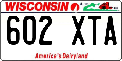 WI license plate 602XTA