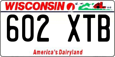 WI license plate 602XTB