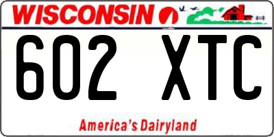 WI license plate 602XTC