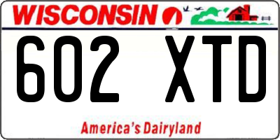 WI license plate 602XTD