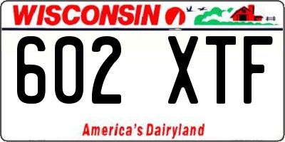 WI license plate 602XTF