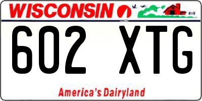 WI license plate 602XTG