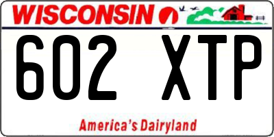 WI license plate 602XTP