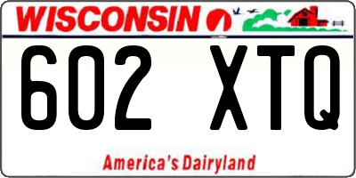 WI license plate 602XTQ