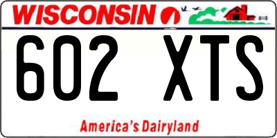 WI license plate 602XTS
