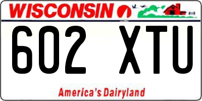 WI license plate 602XTU