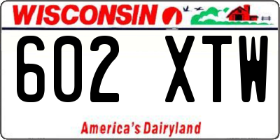 WI license plate 602XTW