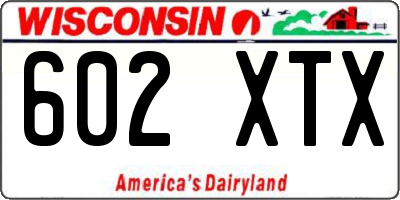WI license plate 602XTX