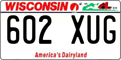 WI license plate 602XUG