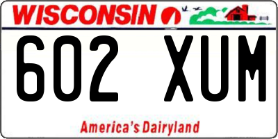 WI license plate 602XUM