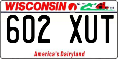 WI license plate 602XUT