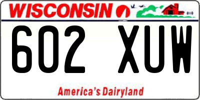 WI license plate 602XUW
