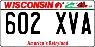 WI license plate 602XVA