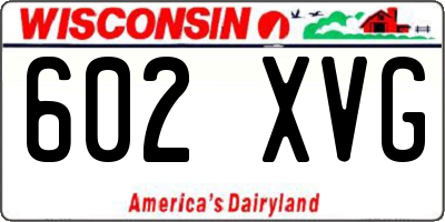 WI license plate 602XVG