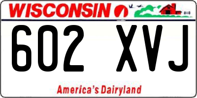 WI license plate 602XVJ