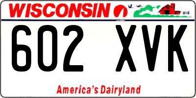 WI license plate 602XVK