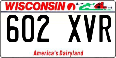 WI license plate 602XVR