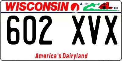 WI license plate 602XVX