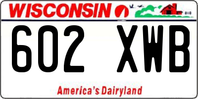 WI license plate 602XWB