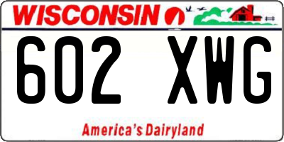 WI license plate 602XWG