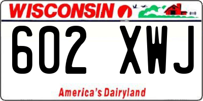 WI license plate 602XWJ