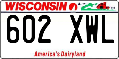 WI license plate 602XWL