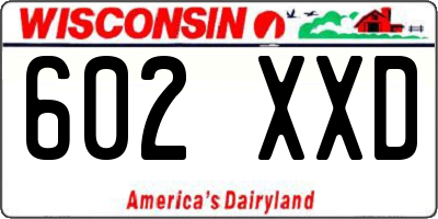 WI license plate 602XXD