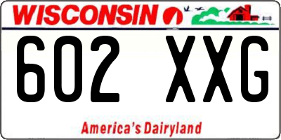 WI license plate 602XXG