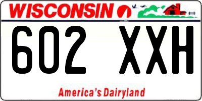 WI license plate 602XXH
