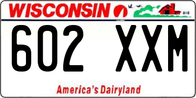 WI license plate 602XXM