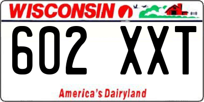 WI license plate 602XXT