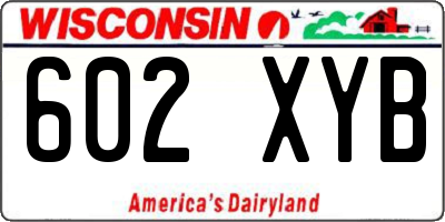WI license plate 602XYB