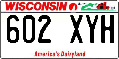 WI license plate 602XYH