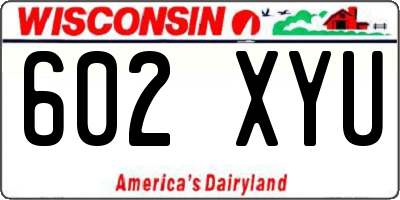 WI license plate 602XYU