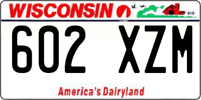 WI license plate 602XZM