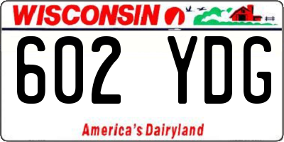 WI license plate 602YDG