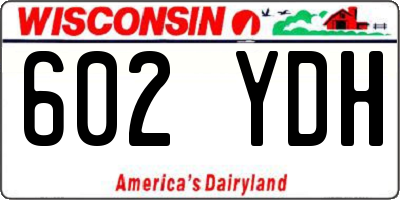 WI license plate 602YDH