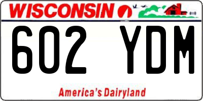 WI license plate 602YDM
