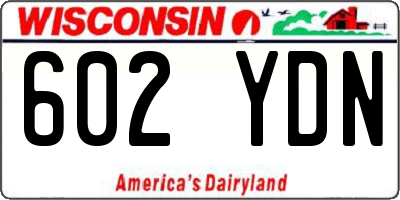 WI license plate 602YDN