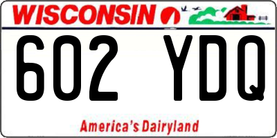 WI license plate 602YDQ
