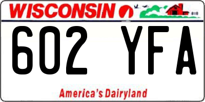 WI license plate 602YFA