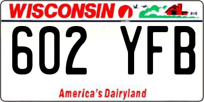 WI license plate 602YFB