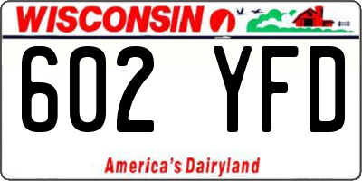 WI license plate 602YFD