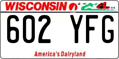 WI license plate 602YFG